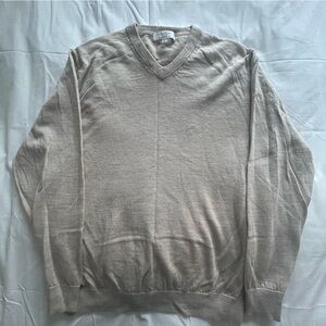 Elegant Beige V-Neck Sweater for Women